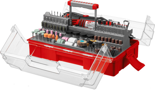Гравер ЗУБР электрический с набором мини-насадок в кейсе, 242 предмета 