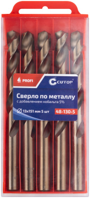 Сверло по металлу Cutop Profi с кобальтом 5%, 13 x 151 мм (5 шт)