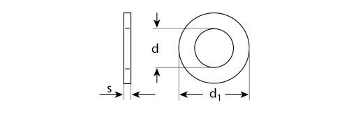 Шайба DIN 125A, 8 мм, 25 шт, оцинкованная, ЗУБР