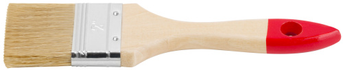 Кисть флейцевая "Оптима", натур. cветлая щетина, деревянная ручка  2" (50 мм)