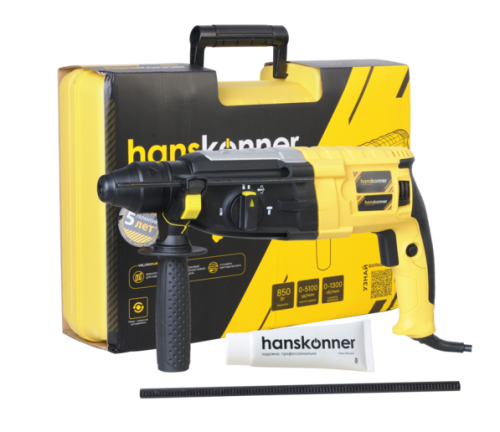 Перфоратор Hanskonner, 850Вт 3.2Дж кейс HRH0828RE
