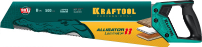 Ножовка по ламинату "Alligator LAMINATOR 11", 500 мм, 11 TPI 3D зуб, KRAFTOOL