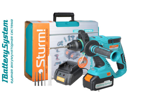Аккумуляторный перфоратор Sturm! CRH1822 1BatterySystem