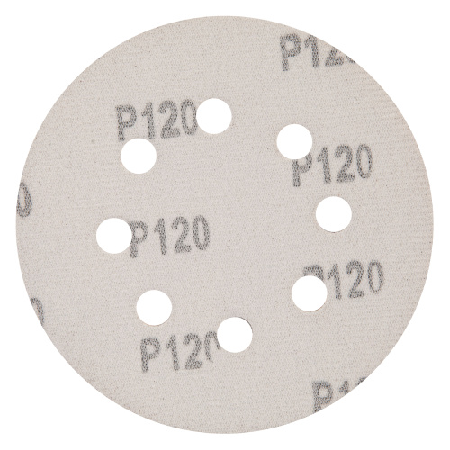 Круг абразивный на ворсовой подложке под "липучку", перфорированный, P 120, 125 мм, 5 шт. Matrix