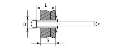 Нержавеющие заклепки Inox, 4.0 х 12 мм, 1000 шт, Kraftool