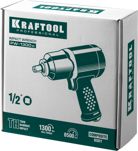 Ударный пневматический гайковерт KRAFTOOL PW-1300c, 1/2" 64205