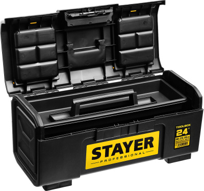 Ящик для инструмента "TOOLBOX-24" пластиковый, STAYER Professional