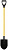 Лопата штыковая ЛКМ, с желтым металлизированным черенком и V-ручкой  185х235х1060 мм