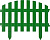 Забор декоративный GRINDA "АР ДЕКО", 28x300см, зеленый 