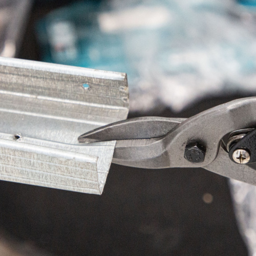 Ножницы по металлу, 250 мм, пряморежущие, обрезиненные рукоятки Matrix