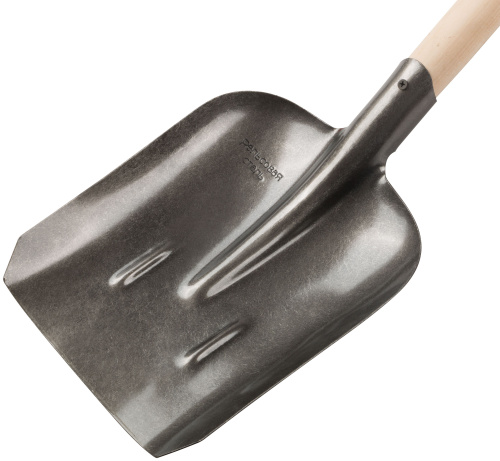 Лопата совковая, "рельсовая сталь", с деревянным черенком  235х350х1420 мм