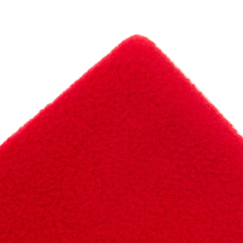 Шапка с отворотом из флиса для взрослых, размер: 56-57, красная, Россия  Сибртех