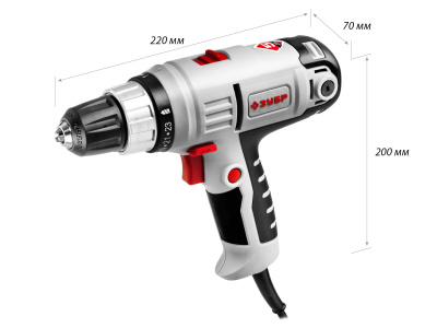 Дрель-шуруповерт сетевая, ЗУБР ЗСШ-300-2 К, 220В, 300 Вт, кейс