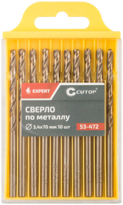 Сверло по металлу Cutop EXPERT, 3,4х70 мм (10 шт)