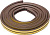Уплотнитель ЗУБР резиновый самоклеящийся профиль "D", коричневый, 6м 