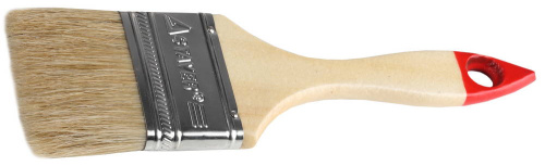 Кисть плоская STAYER "UNIVERSAL-STANDARD", натуральная щетина, деревянная ручка, 63мм
