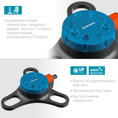 Стационарный пластиковый распылитель на подставке GRINDA PROLine RF-3 429301