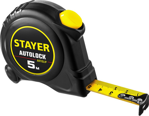 Рулетка с автостопом STAYER АutoLock 5м / 19мм