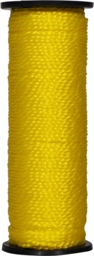 Нить капроновая на катушке 50 м. жёлтая усиленная 0,44 ктекс; 45 кгс