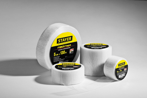 Серпянка самоклеящаяся FIBER-Tape, 10 см х 20м, STAYER Professional 1246-10-20