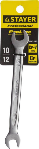 Рожковый гаечный ключ 10 x 12 мм, STAYER