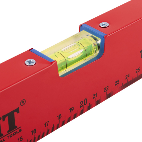 Уровень "Стандарт", 3 глазка, красный корпус, фрезерованная рабочая грань, шкала  400 мм