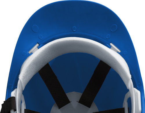 Каска защитная ЗУБР "ЭКСПЕРТ" храповый механизм регулировки размера, синяя 