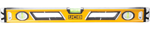 Уровень JCB коробчатый, магнитный, 3 ампулы, крашенный, с ручками, 0,5мм/м, 60см 