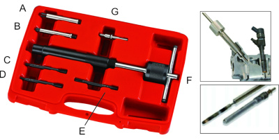 Набор съемников свечей накаливания (внешний адаптер 2.7-6мм) 7 предметов JTC /1