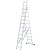 Лестница, 3 х 11 ступеней, алюминиевая, трехсекционная, Россия Сибртех