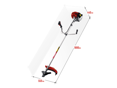 Бензокоса, 1.3 кВт / 1.7 л.с., 43 см3 КРБ-1300 ЗУБР