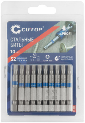 Биты стальные, 10 шт., CUTOP Profi, TORX T25, 50 мм