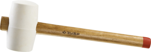 Киянка ЗУБР "МАСТЕР" резиновая белая, с деревянной рукояткой, 0, 68кг 