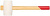 Киянка резиновая белая, деревянная ручка 50 мм ( 340 гр )