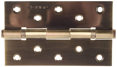 Петля универсальная ЗУБР 2 подшипника, цвет ст. латунь (AB), с крепежом, 125х75х2, 5мм, 2 шт