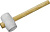 Киянка ЗУБР "МАСТЕР" резиновая белая, с деревянной ручкой, 230г