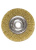 Щетка для УШМ, 100 мм, посадка 22,2 мм, плоская, латунированная витая проволока Matrix