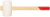 Киянка резиновая белая, деревянная ручка 60 мм ( 450 гр )