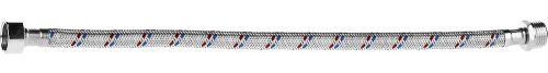 Подводка гибкая ЗУБР для воды, оплетка из нержавеющей стали, г/ш 1/2" - 0, 4м