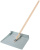 Лопата для уборки снега тротуарная трехбортная, оцинкованное железо, дерев.черенок 500x310x1450 мм