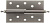 Петля дверная разъемная, 1 подшипник, цвет мат. никель (PN), левая, с крепежом, 125х75х2, 5мм, 2шт 